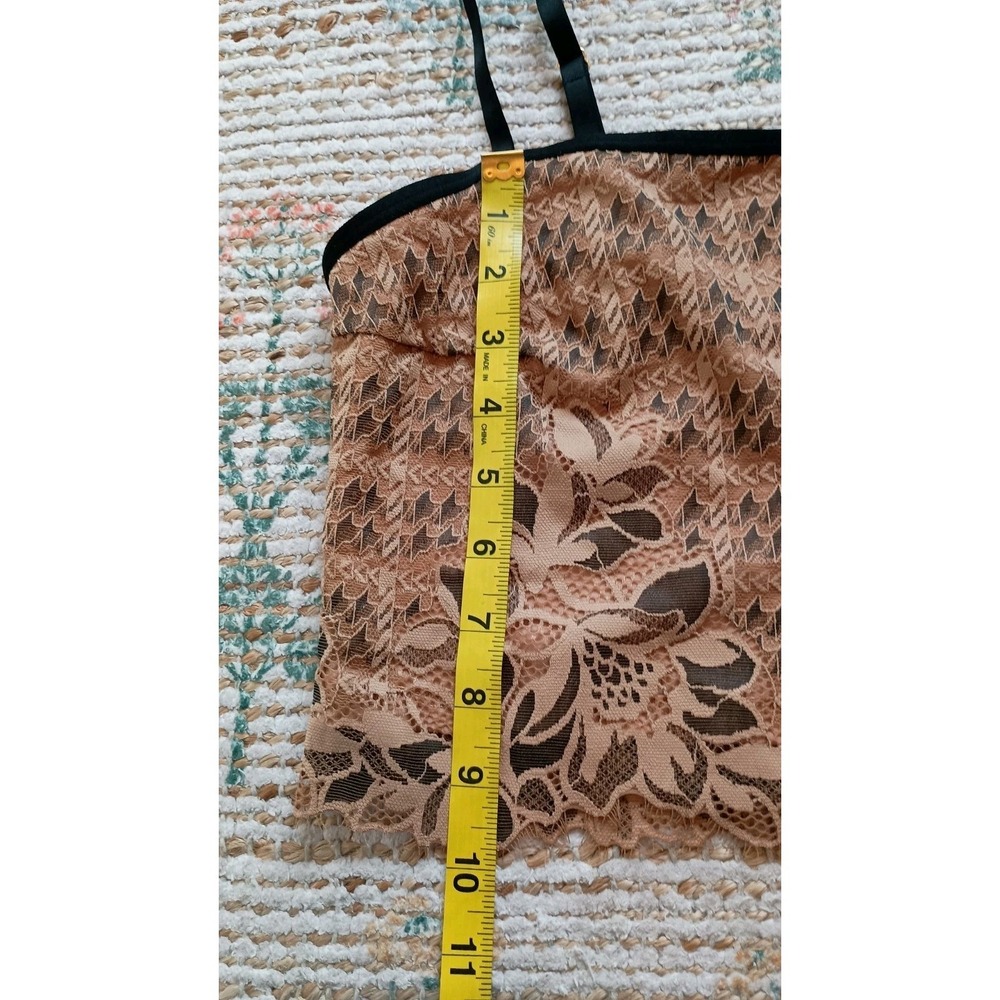 Aerie Lace Corset Bra Top Sz L NWT Tan Black Bustier Crop - Picture 10 of 10